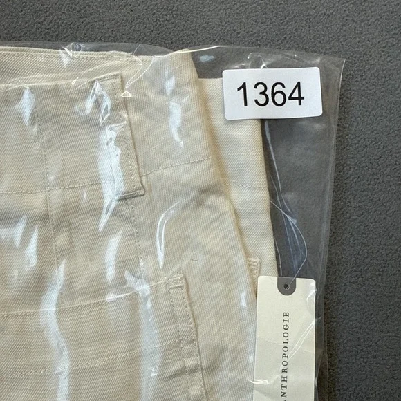 NWT Maeve Colette Shorts Womens 25 Ivory High Rise Patch Pockets